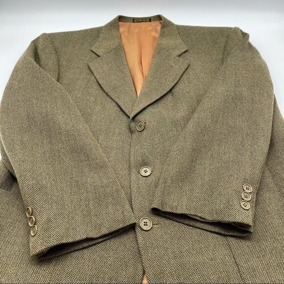 Men's 💯% Wool Suit Jacket Sz 42R - Picture 4 of 14